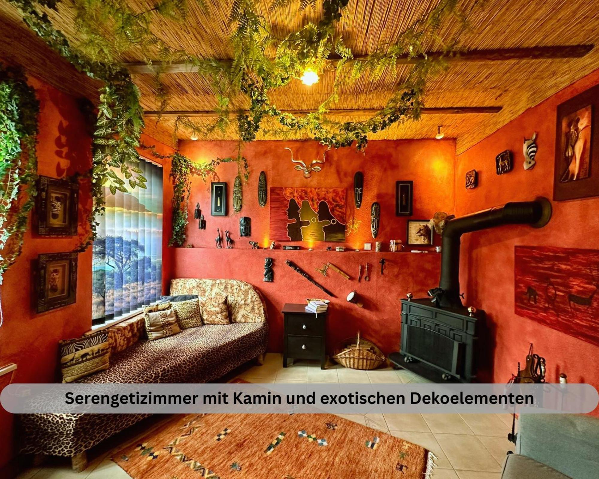 Lodge Of Africa - Einzigartige Themenzimmer, Eingezaeunten Garten, Sauna, Whirlpool & Kamin, Hunde Willkommen, Gasgrill, Voll Ausgestattete Kueche, Grosser Essbereich, Hamburg & Stade In Der Naehe Twielenfleth Kültér fotó
